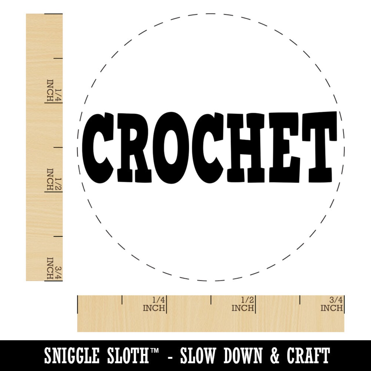 Crochet Fun Text Self-Inking Rubber Stamp for Stamping Crafting Planners